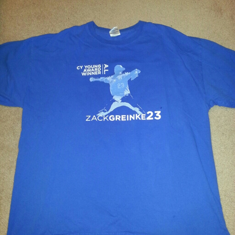 KC Royals Zach Greinke Cy Young stats tshirt